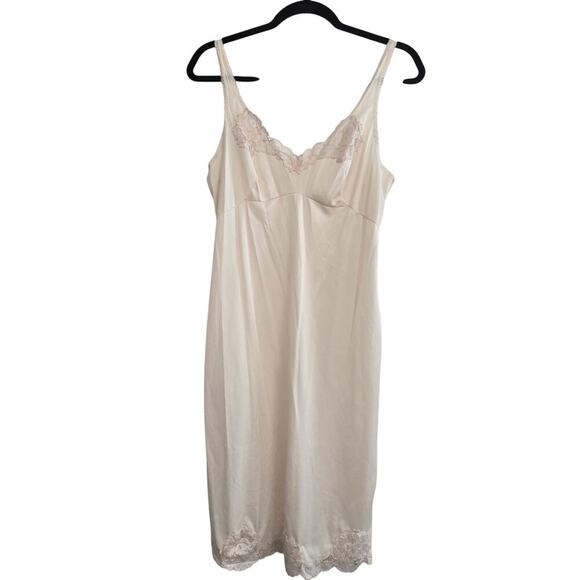 Vintage Y2K Ivory Lace Babydoll Slip Nightgown Size 36 Romantic Lingerie USA - Picture 1 of 8